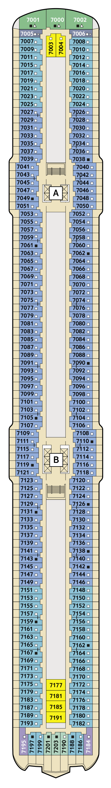Deckplan Deck 7 Hanse – Mein Schiff 5