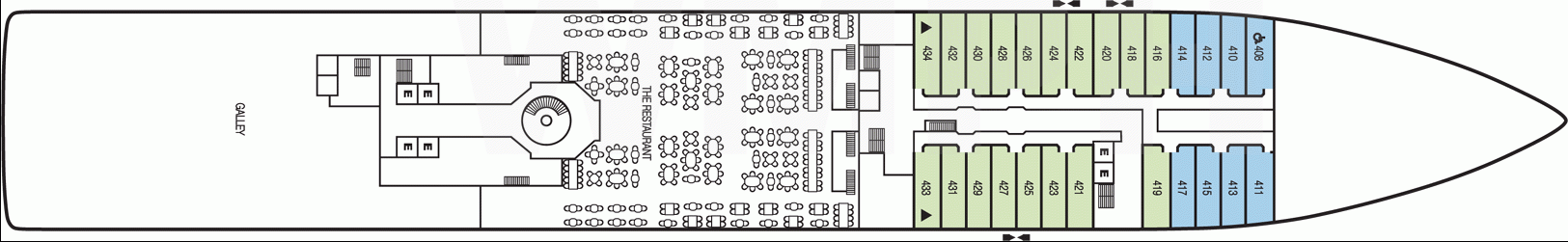 Deckplan Deck 4 – Seabourn Quest
