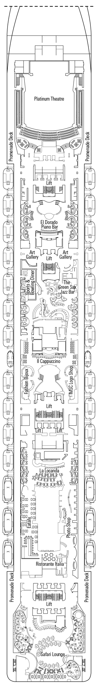 Deckplan Deck 7 - Rubino – MSC Preziosa