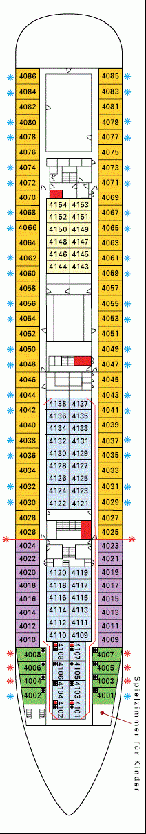 Deckplan Deck 4 Steuermanns-Deck – Deutschland