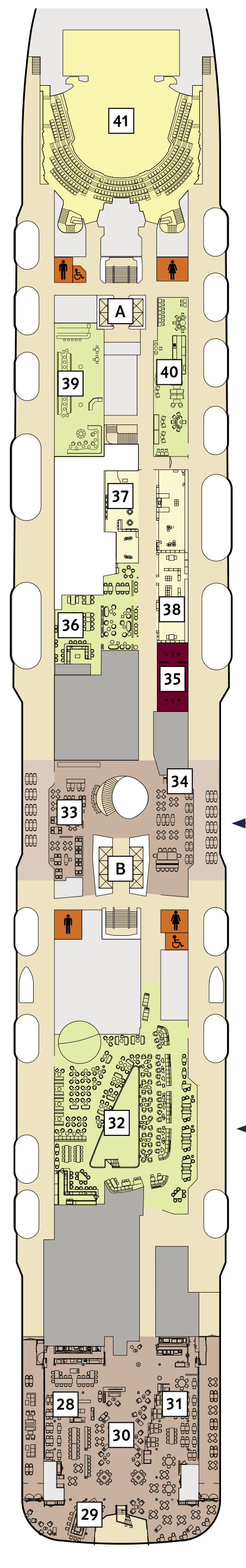 Deckplan Deck 5 - Pier – Mein Schiff 2