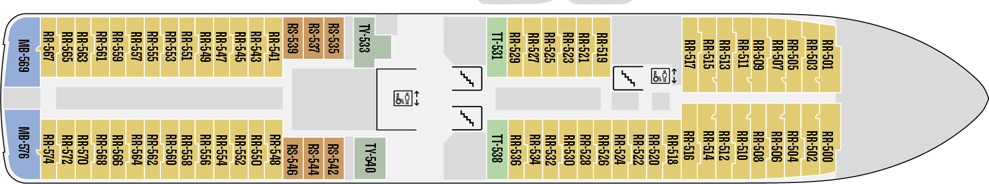 Deckplan Deck 5 – Fridtjof Nansen