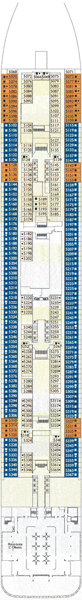 Deckplan Deck 5 – Costa Toscana