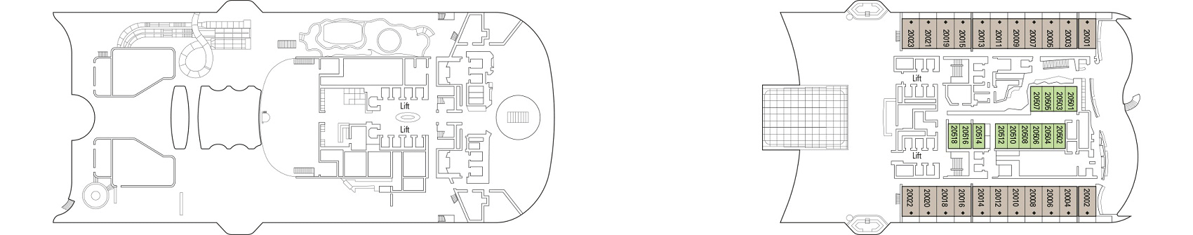 Deckplan Deck 20 - Lisbon – MSC World Europa