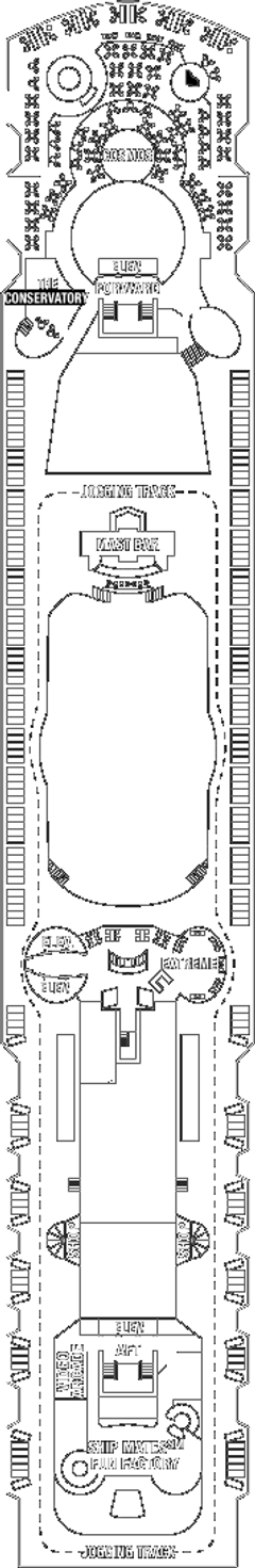 Deckplan Sunrise Deck – Celebrity Millennium  