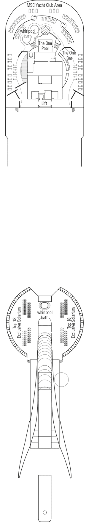 Deckplan Deck 18 - Sun Deck – MSC Fantasia