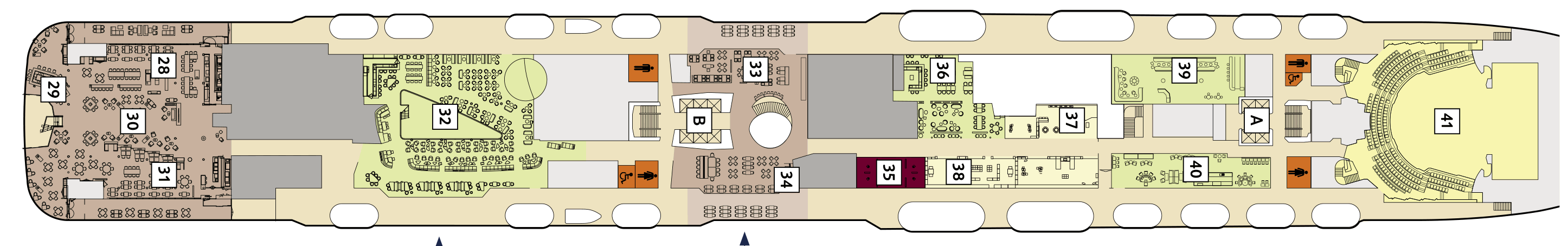 Deckplan Deck 5 - Pier – Mein Schiff 2