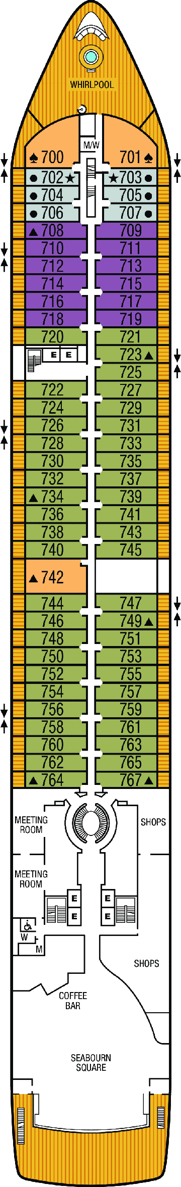 Deckplan Deck 7 – Seabourn Ovation
