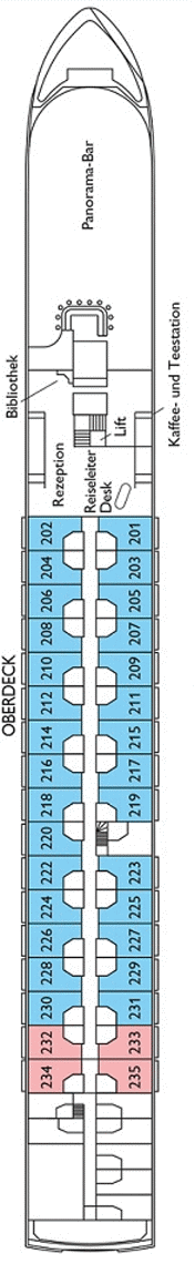 Deckplan Oberdeck – Elegant Lady