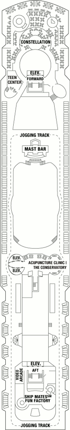 Deckplan Sunrise Deck – Celebrity Infinity  