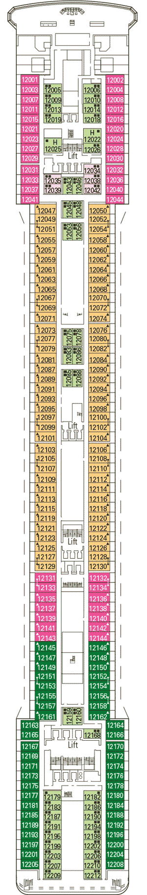 Deckplan Deck 12 - Virtuoso – MSC Musica