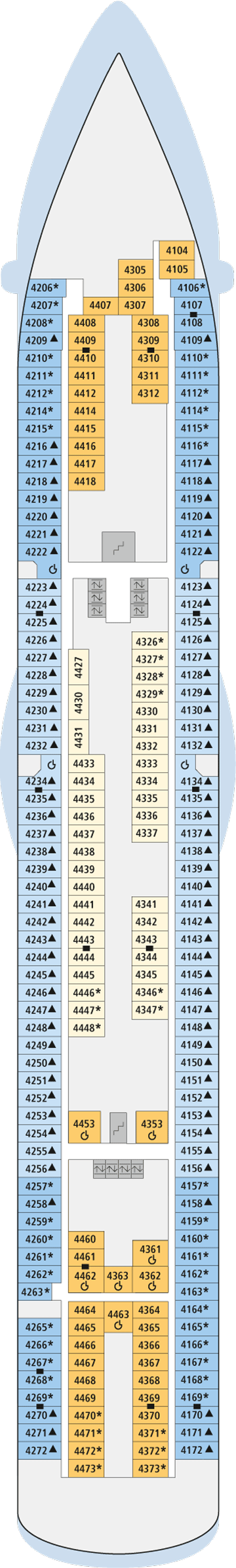 Deckplan Deck 4 – AIDAstella