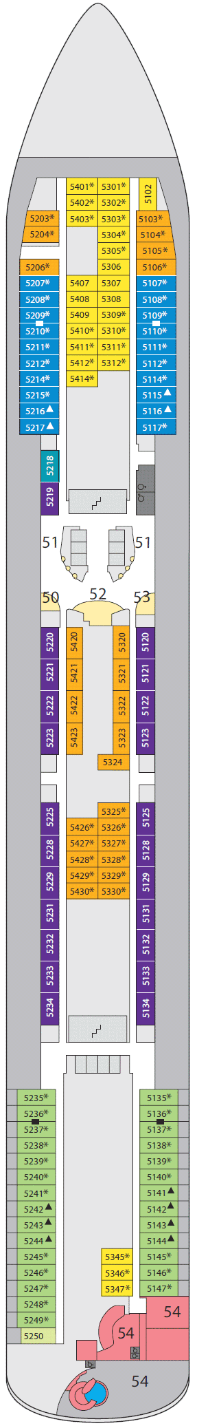 Deckplan Deck 5 – AIDAblu