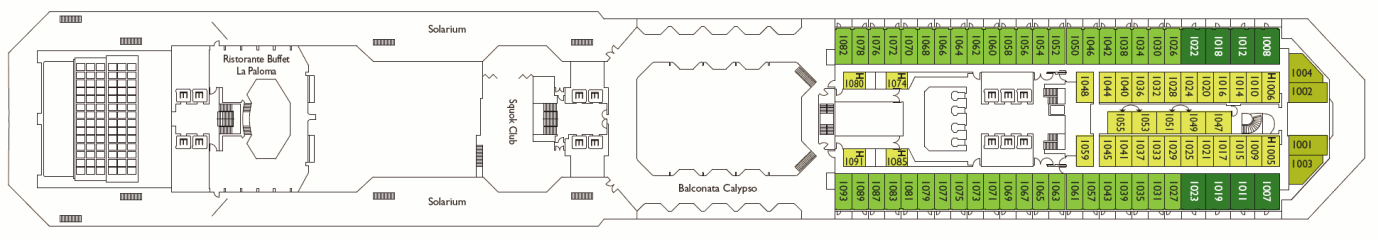 Deckplan Satie Deck – Costa Pacifica