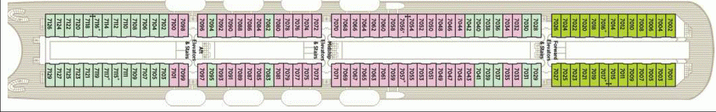Deckplan Deck 7 Promenade Deck – Crystal Symphony