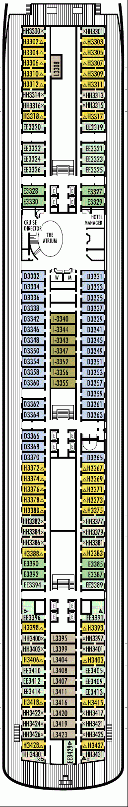 Deckplan Deck 3 - Lower Promenade Deck – Zaandam