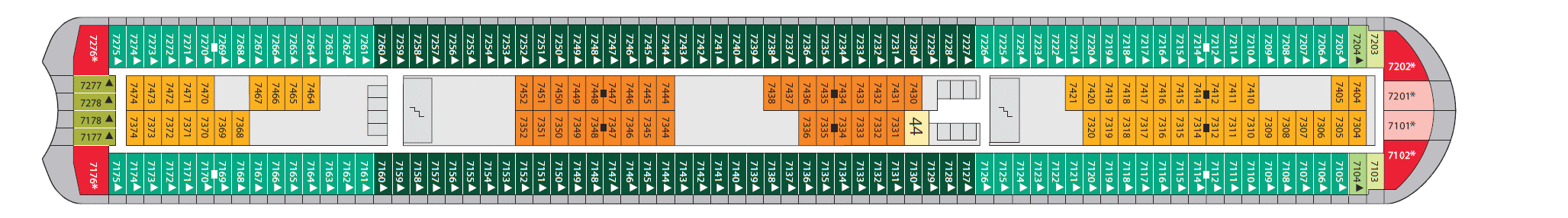 Deckplan Deck 7 – AIDAbella