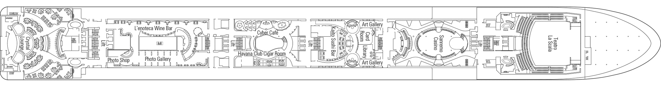 Deckplan Deck 7 - Maestoso – MSC Musica