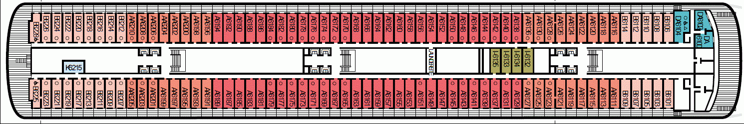Deckplan Deck 6 - Verandah Deck – Zaandam