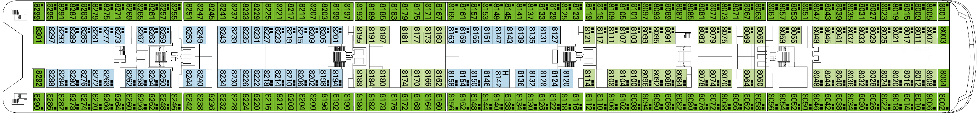 Deckplan Smeraldo – MSC Armonia