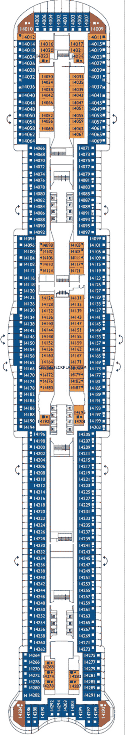 Deckplan Deck 14 – Costa Smeralda