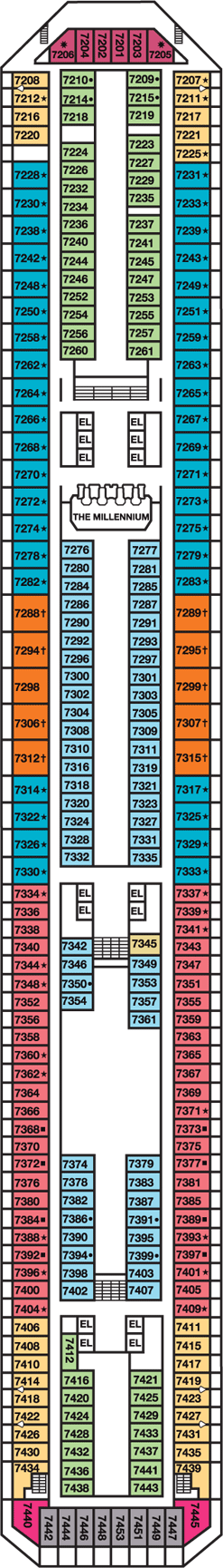 Deckplan Empress Deck – Carnival Freedom
