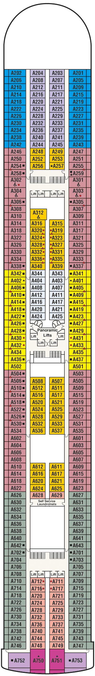 Deckplan Deck 11 Baja – Ruby Princess