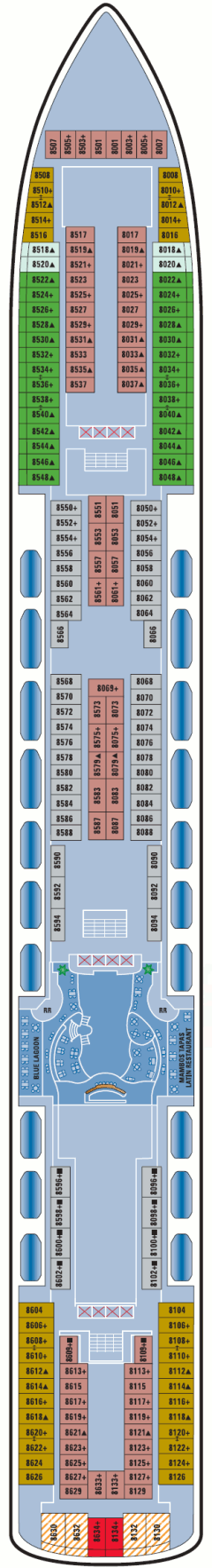 Deckplan Deck 08 – Norwegian Pearl
