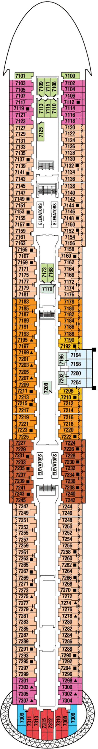 Deckplan Deck 07 – Celebrity Edge