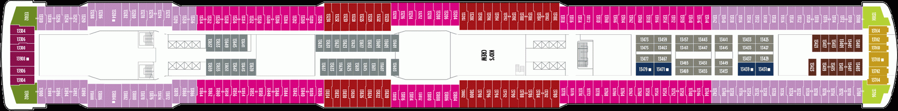 Deckplan Deck 13 – Norwegian Breakaway