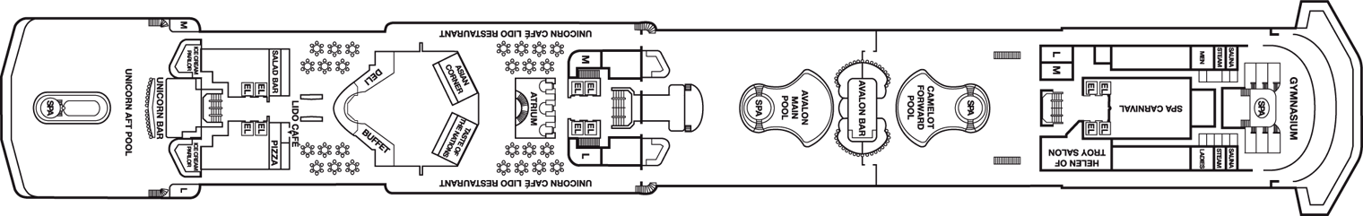 Deckplan Lido Deck – Carnival Legend