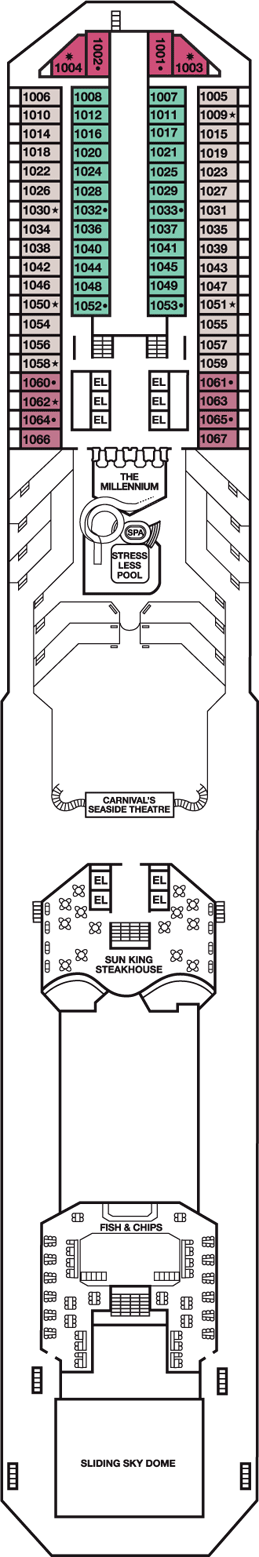 Deckplan Panorama Deck – Carnival Freedom