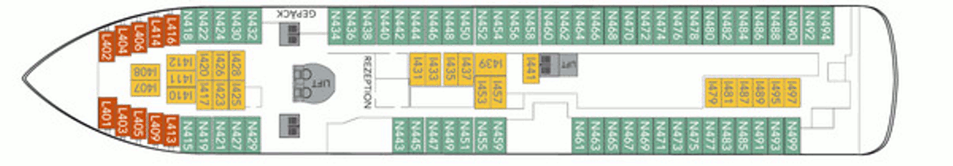 Deckplan Deck 2 – Midnatsol