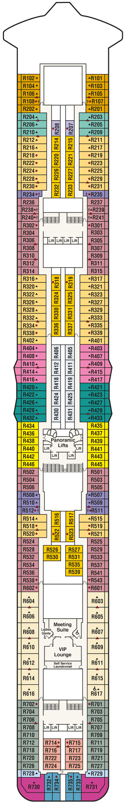 Deckplan Deck 14 Marina – Majestic Princess
