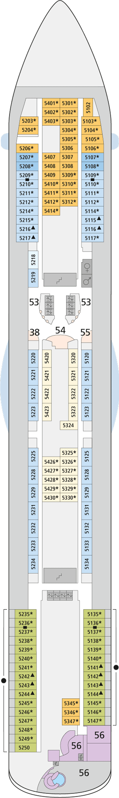 Deckplan Deck 5 – AIDAmar