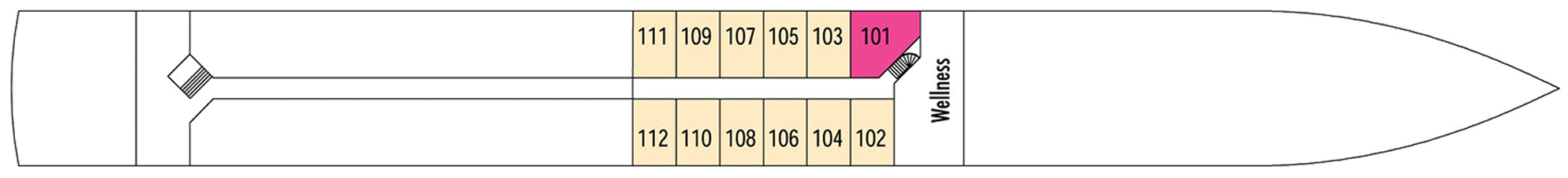 Deckplan Smaragddeck – VIVA Tiara