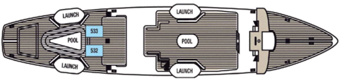 Deckplan Sonnendeck – Star Clipper