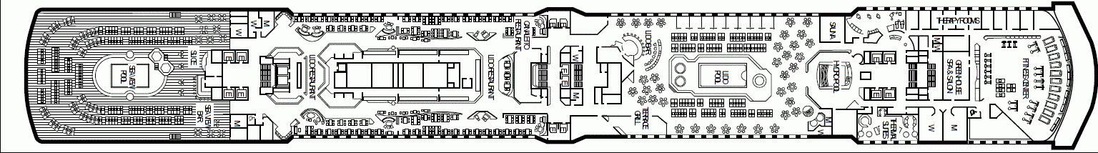 Deckplan Deck 9 - Lido Deck – Eurodam