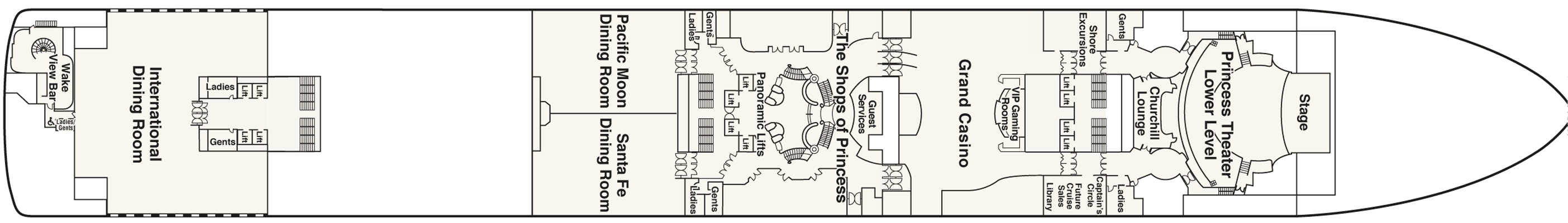 Deckplan Deck 6 Fiesta – Sapphire Princess