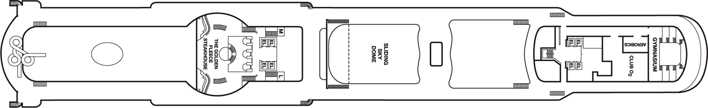 Deckplan Sun Deck – Carnival Legend