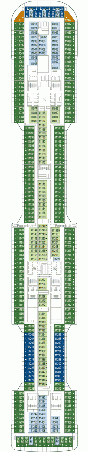 Deckplan Deck 11 - Acropolis – MSC Meraviglia