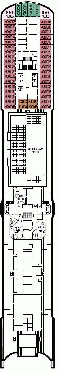 Deckplan Deck 10 - Panorama Deck  – Eurodam