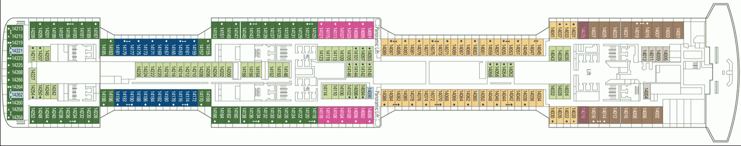 Deckplan Deck 14 - Angkor Wat – MSC Meraviglia
