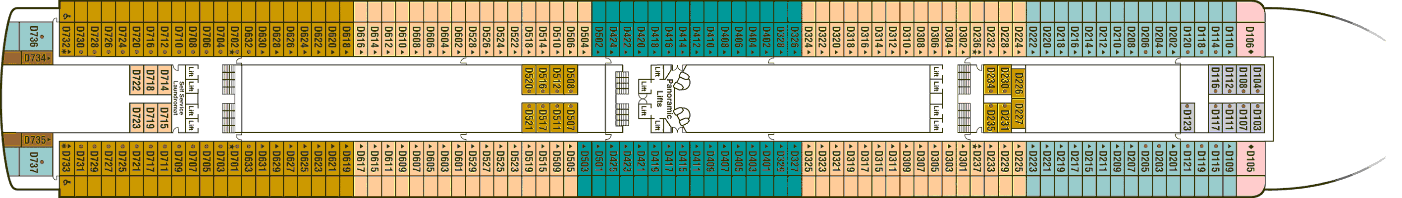 Deckplan Deck 9 Dolphin – Grand Princess
