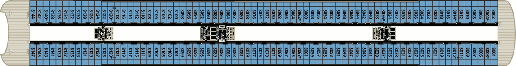 Deckplan Horizon Deck – Crystal Serenity