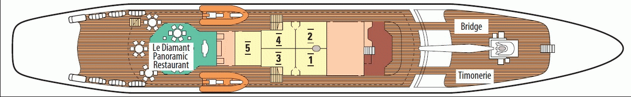 Deckplan Antigua Deck – Ponant