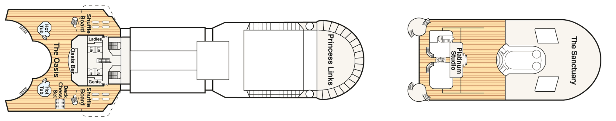 Deckplan Deck 16 - Sports – Diamond Princess