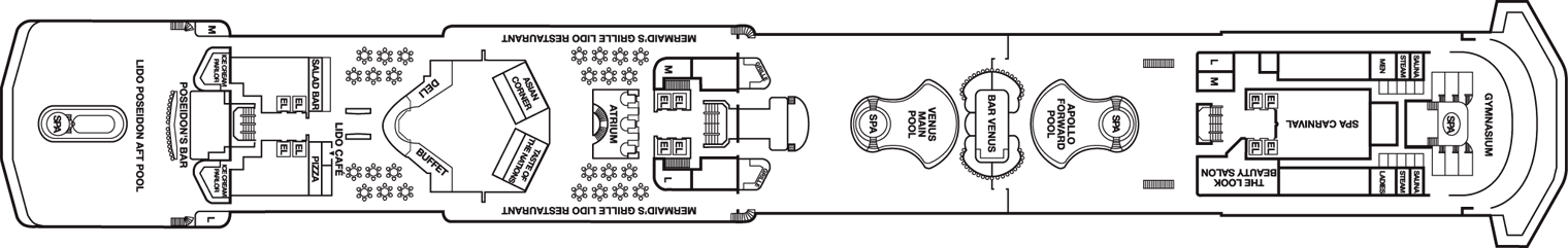Deckplan Lido Deck – Carnival Pride