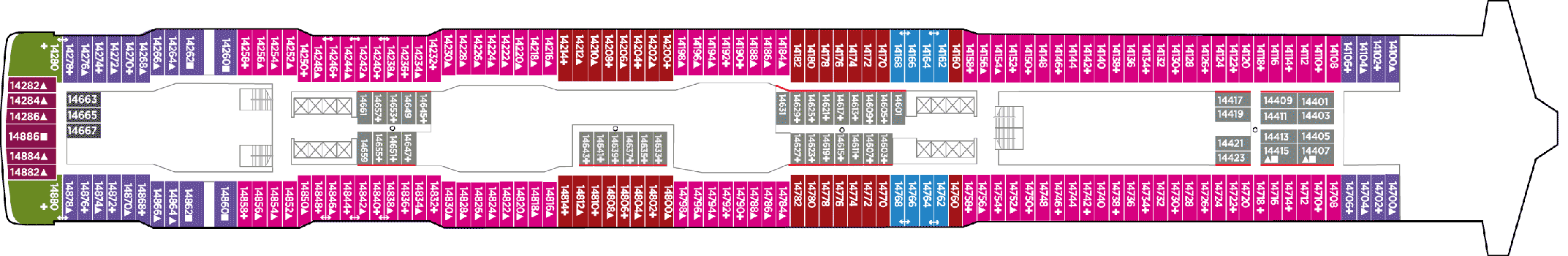 Deckplan Deck 14 – Norwegian Bliss