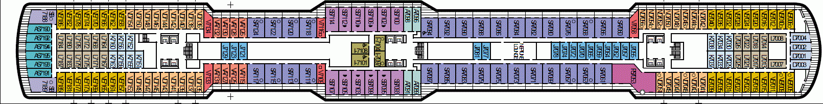 Deckplan Deck 7 Schubert Deck – Koningsdam